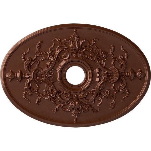 Ekena Millwork Alexa Medallion (Canopies up to 5 5/8"), 30 3/4"W x 21 1/4"H x 3 7/8"ID x 1 5/8"P, Copper Penny CM21X30ALCPS - main